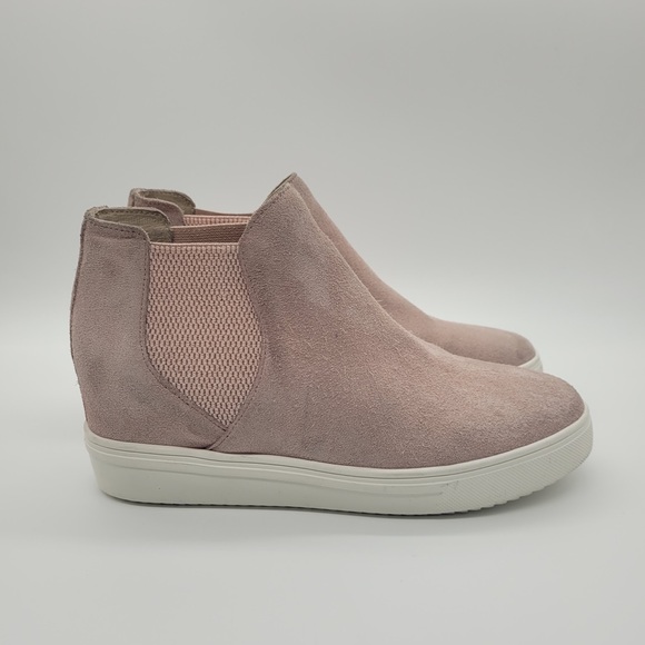 Steve Madden Sultan Suede Slip On Mid Sneaker Boots Pink Women’s Sz 8 - Picture 2 of 12